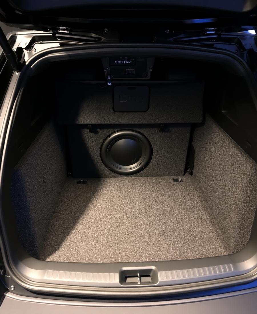 Custom subwoofer enclosure build in a trunk
