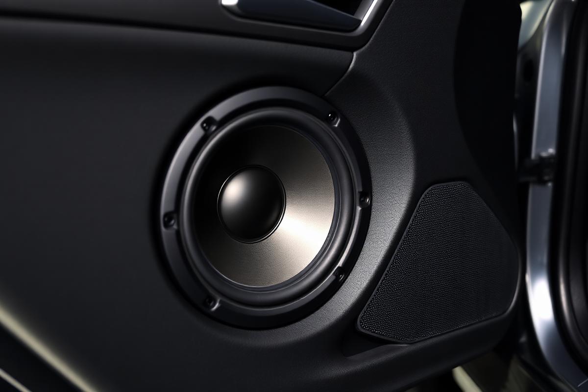 Component speaker and tweeter installed in a car door